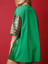 Green Sequined Christmas Dress for Women Woman T Shirts