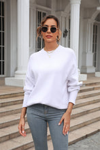Green Sweater Pullover with Exposed Seams and Long Sleeve Length White