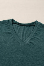 Green V-Neck Long-Sleeved Shirt for Women