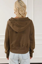 Half-Zip Long Sleeve Hoodie Woman Sweatshirts