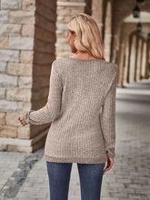 Langarmshirt mit halbem Reißverschluss und V-Ausschnitt für Damen Blusen