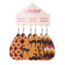 Set di orecchini a goccia in PU con motivi di Halloween in ecopelle