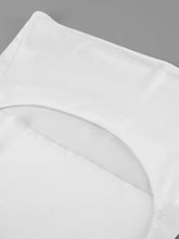 White satin halter neck seamless underwear made of smooth stretchy fabric with clean stitching