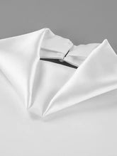 White satin halter neck cami collar with sleek smooth texture and subtle sheen in halter neck satin halter design