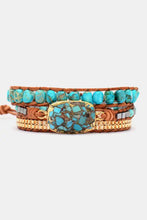 Handmade Natural Stone Copper Bracelet Blue Gold One Size Necklaces
