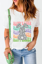 HAPPY EASTER Round Neck Short Sleeve T-Shirt Woman T Shirts