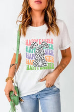 HAPPY EASTER Round Neck Short Sleeve T-Shirt Woman T Shirts
