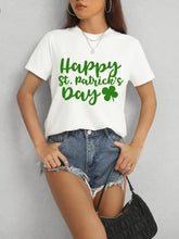 White short sleeve St. Patricks Day graphic tee