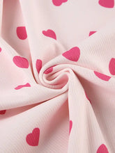 Heart Print Top and Shorts Loungewear Set Woman Loungewear Sets