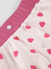 Heart Print Top and Shorts Loungewear Set Woman Loungewear Sets