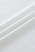 Heart round neck short sleeve t-shirt in white textured fabric with gentle folds