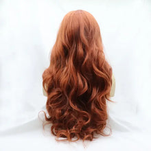 Heat Safe Long Wavy Auburn Lace Front Wig