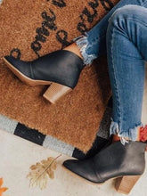 Heeled Ankle Boots in Suede and Leather with Block Heels for Women
