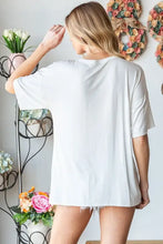 Heimish star patch short sleeve white t-shirt, loose fit