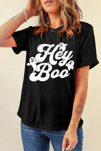 Hey Boo Black Halloween T-Shirt for Women