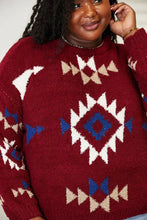 HEYSON Full Size Aztec Soft Fuzzy Sweater Sweater Pullovers