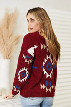 HEYSON Full Size Aztec Soft Fuzzy Sweater Sweater Pullovers