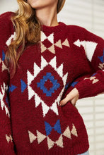 HEYSON Full Size Aztec Soft Fuzzy Sweater Sweater Pullovers