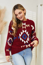 HEYSON Full Size Aztec Soft Fuzzy Sweater Sweater Pullovers