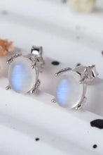High Quality Natural Moonstone 925 Sterling Silver Stud Earrings Earrings