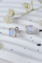 High Quality Natural Moonstone 925 Sterling Silver Stud Earrings Earrings