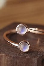 High Quality Natural Moonstone 925 Sterling Silver Toi Et Moi Ring Rings