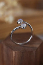 High Quality Natural Moonstone 925 Sterling Silver Toi Et Moi Ring Rings