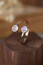 High Quality Natural Moonstone 925 Sterling Silver Toi Et Moi Ring Rings