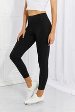 High Waisted Black Active Leggings with Pockets and Reflective Dots