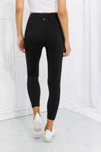 High Waisted Black Active Leggings with Pockets and Reflective Dots