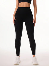 High Waisted Black Leggings with Pocket Black