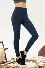 High Waisted Navy Blue Athletic Leggings for Women