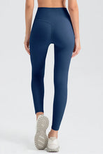 High Waisted Navy Blue Stretch Leggings for Women