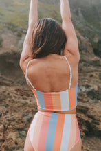High Waisted Striped Bikini Set with Removable Padding Woman Swim sets