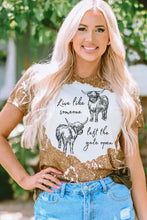 Highland Cow Distressed Graphic Tee for Women Woman T Shirts