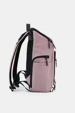 Himawari nylon waterproof backpack in dusty rose with black straps