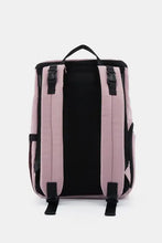 Pink Himawari nylon waterproof backpack with black straps