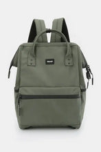 Himawari waterproof backpack in dark olive green with front zipper pocket