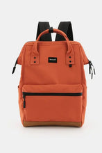 Himawari waterproof canvas travel backpack with USB port, orange