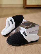 Horn Buckle Furry Texture Flat Slippers Woman Slippers