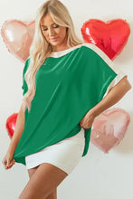 Hot Pink and White Colorblock Top for Women Woman T Shirts