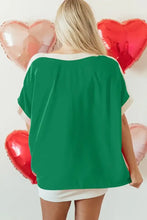 Hot Pink and White Colorblock Top for Women Woman T Shirts