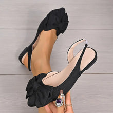 Hot Pink Slingback Flats with Oversized Bow Black Woman Loafers