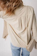 Houndstooth Button Up Long Sleeve Jacket Woman Outerwear