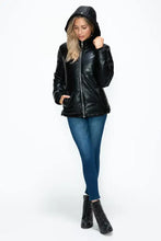 How Dare U Pocketed Zip Up Puffer Jacket with Removable Hood Woman Outerwear