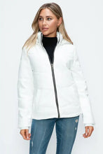 How Dare U Pocketed Zip Up Puffer Jacket with Removable Hood Woman Outerwear