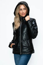 How Dare U Pocketed Zip Up Puffer Jacket with Removable Hood Woman Outerwear