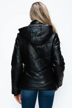 How Dare U Pocketed Zip Up Puffer Jacket with Removable Hood Woman Outerwear