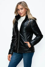 How Dare U Pocketed Zip Up Puffer Jacket with Removable Hood Woman Outerwear