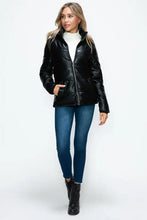 How Dare U Pocketed Zip Up Puffer Jacket with Removable Hood Woman Outerwear